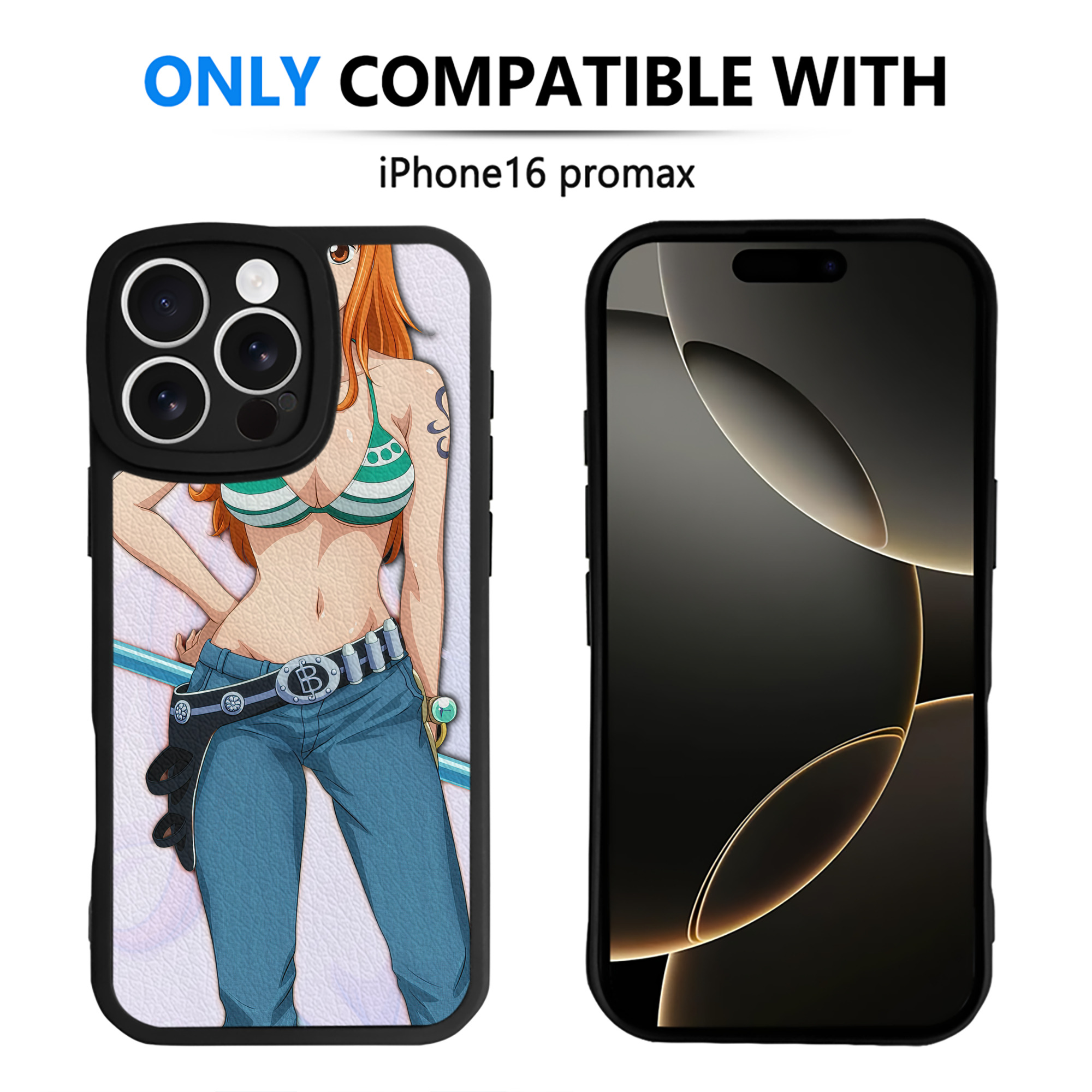 （画像用） ワンピース ONE PIECE 【iPhone 16シリーズ対応】シリコンスマホケース（レザー調） 材質：シリコン